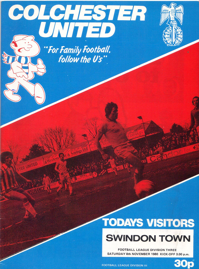 <b>Saturday, November 8, 1980</b><br />vs. Colchester United (Away)